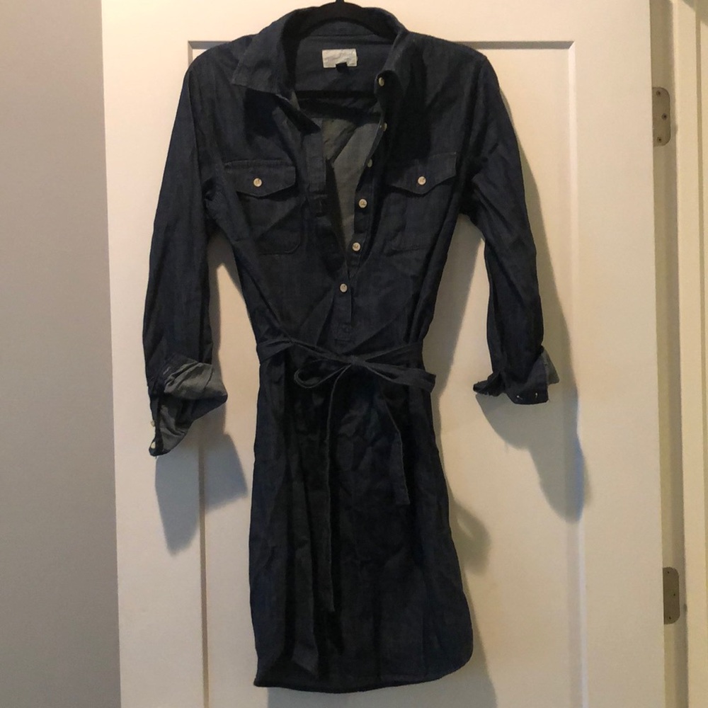 Blue jean wrap dress